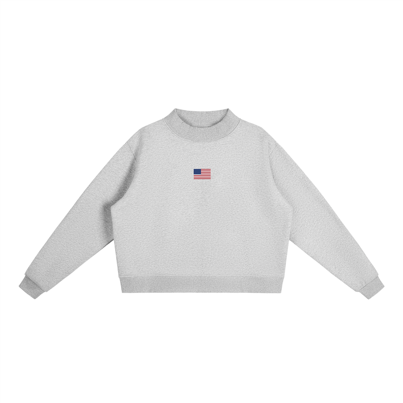 America Fleece Mock-Neck Crew Sweatshirt