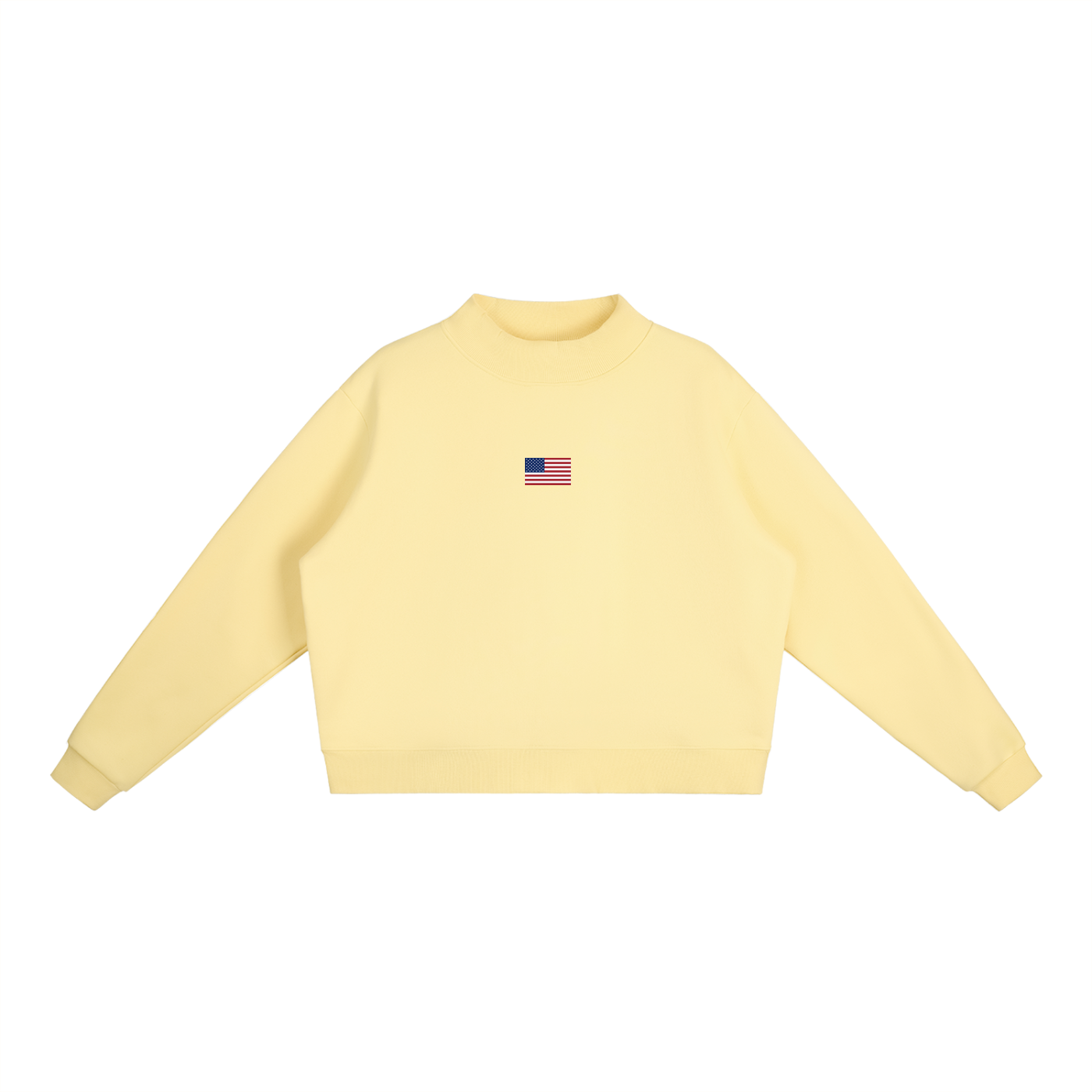 America Fleece Mock-Neck Crew Sweatshirt