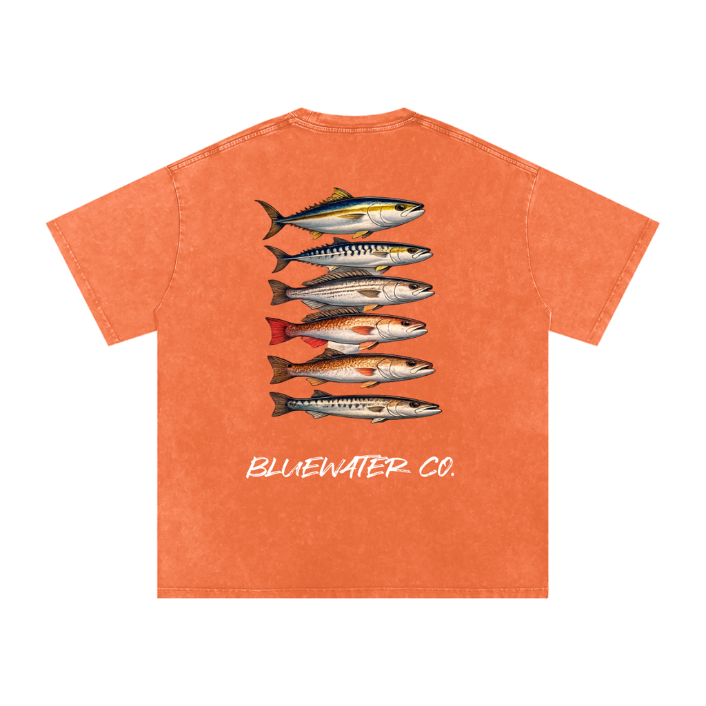 Fish Washed Oversized Cotton T-Shirt