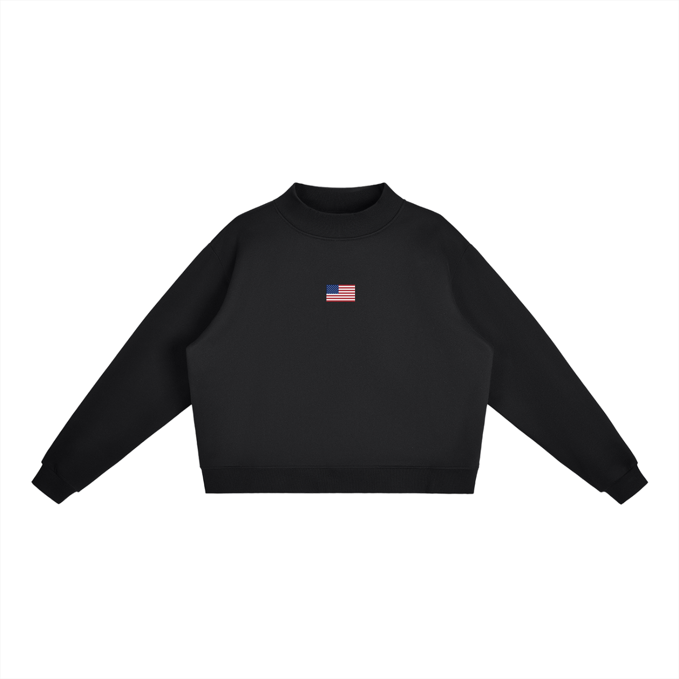 America Fleece Mock-Neck Crew Sweatshirt