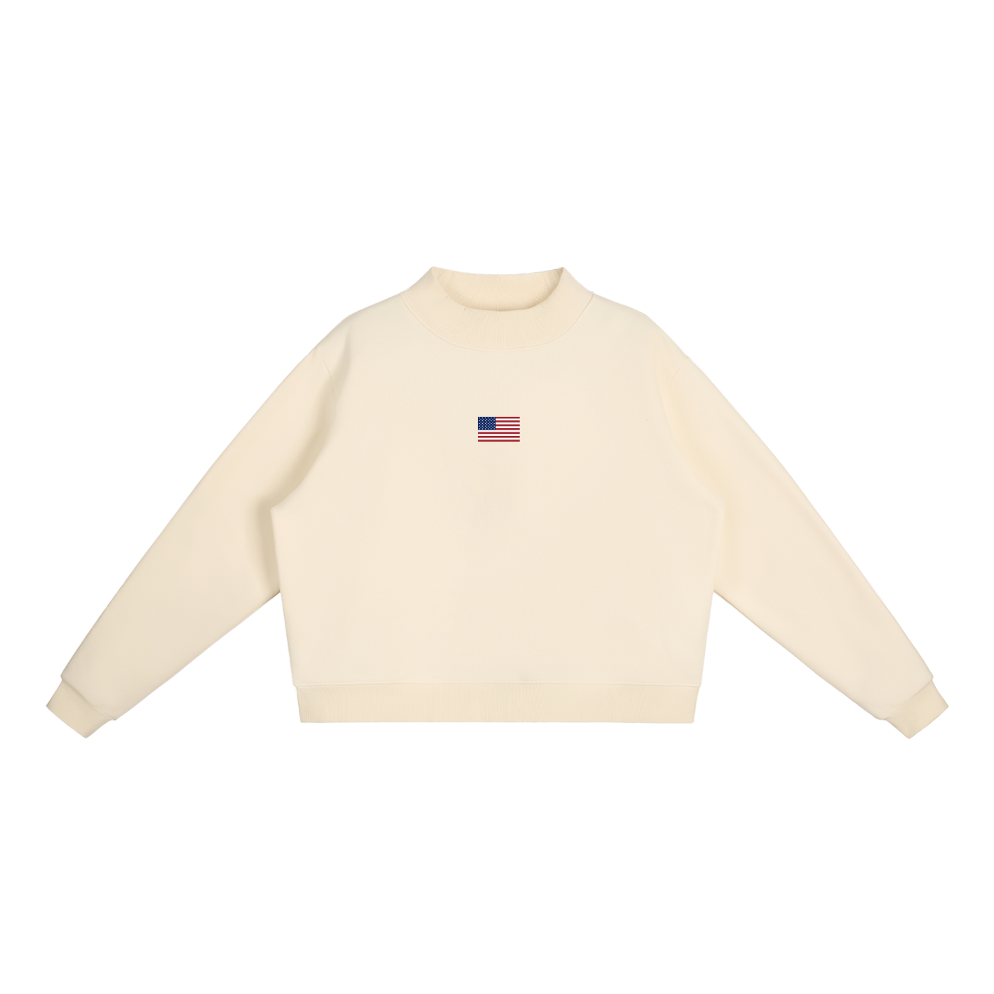 America Fleece Mock-Neck Crew Sweatshirt