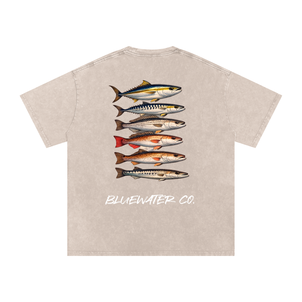 Fish Washed Oversized Cotton T-Shirt