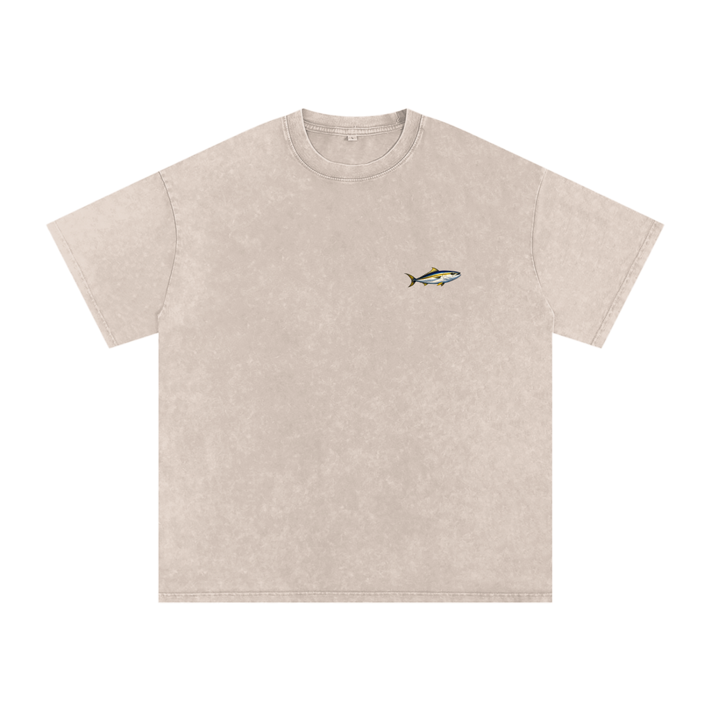 Fish Washed Oversized Cotton T-Shirt