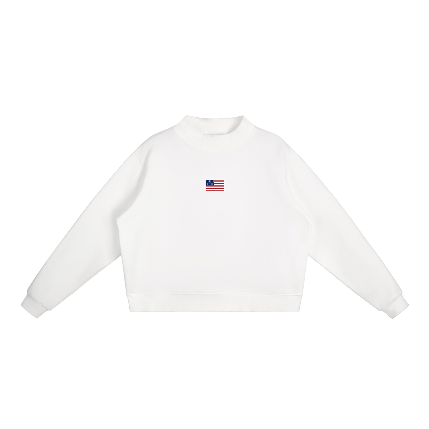 America Fleece Mock-Neck Crew Sweatshirt